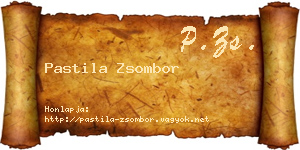 Pastila Zsombor névjegykártya
