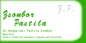 zsombor pastila business card